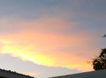 Silhouette trees against sky at sunset