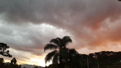 Low angle view of dramatic sky