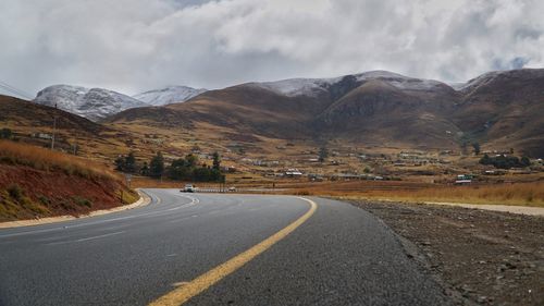 Road passing through mountains