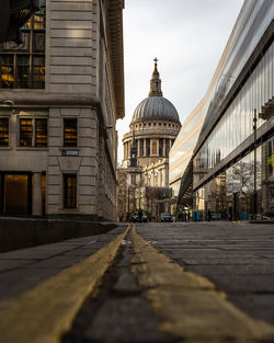 Low angle view leading to st pauls cathedral