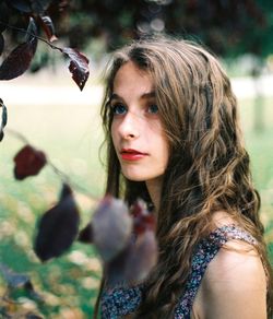 Close-up of young woman