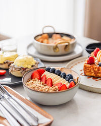 Close-up of food on table