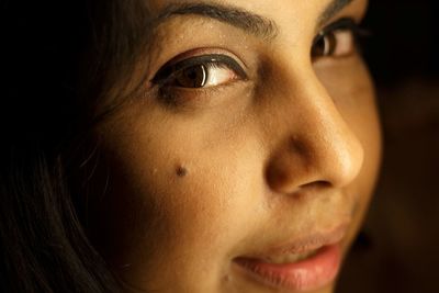 Close-up portrait of woman