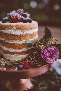 Close-up of cake in plate