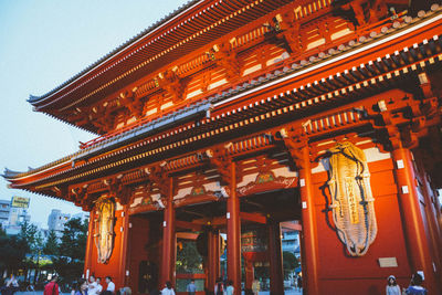 Low angle view of temple