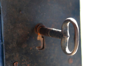 Close-up of door handle