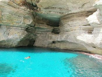 Rock formations in sea