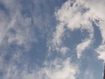 Low angle view of clouds in sky