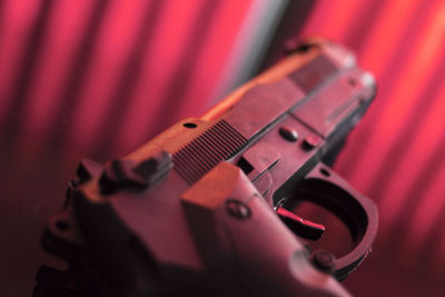 Close-up of gun