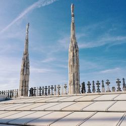 Milan cathedral against blue sky