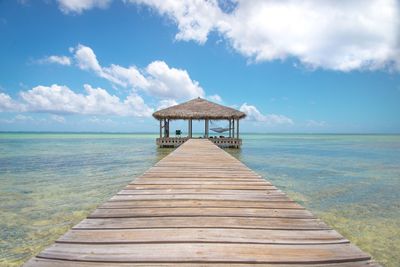 Pier on beach