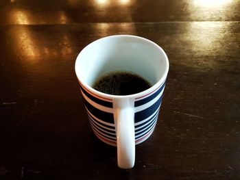Close-up of coffee on table