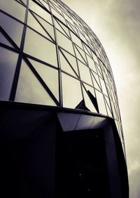 Low angle view of modern building against sky
