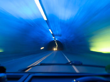 Road passing through tunnel