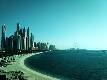 Panoramic view of city buildings against sky