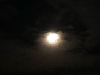 Low angle view of moon in sky