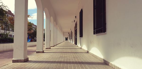 Empty corridor of building