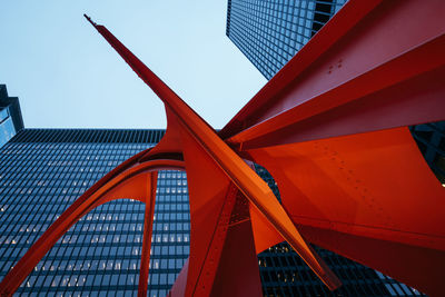 Low angle view of modern building against sky