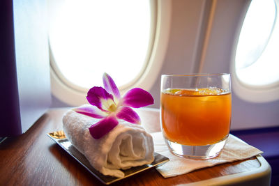 Close-up of drink on table