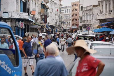 People on city street