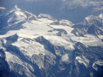 Scenic view of snowcapped mountains