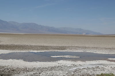 Scenic view of desert against sky