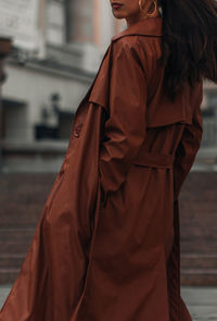 Rear view of woman wearing hat