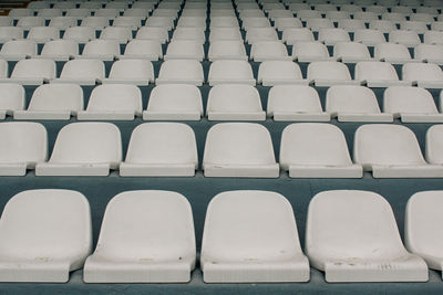 Full frame shot of empty chairs