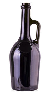 Close-up of glass bottle against white background