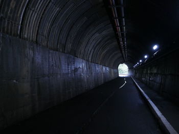 View of empty tunnel
