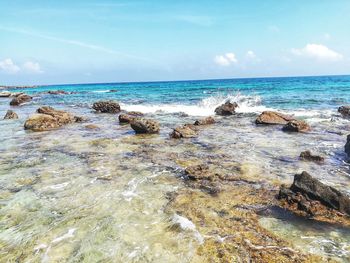 Scenic view of sea against sky