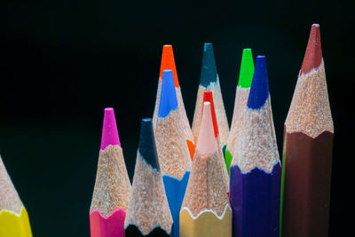 Close-up of multi colored pencils