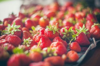 Full frame shot of strawberries