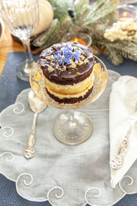 Close-up of food on table