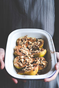 Close-up of hand holding food