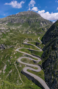 High angle view of landscape against sky