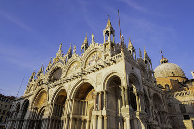 Details of san marco basilica roof in saint mark square in venice, italy