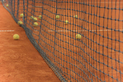 Close-up of yellow ball on floor