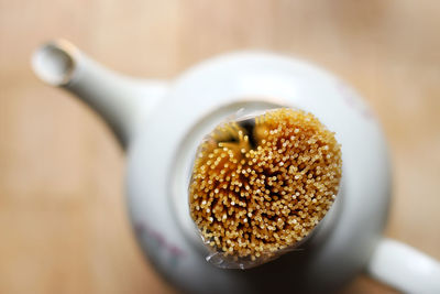 Close-up of coffee on table