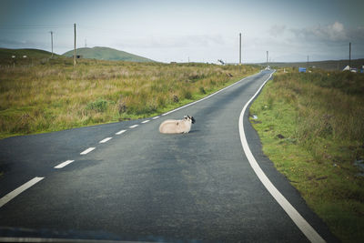 View of road passing through landscape