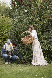 Group of people in basket