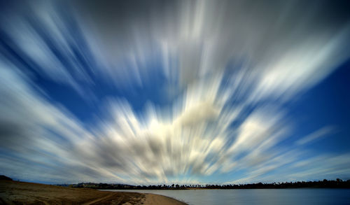 Scenic view of landscape against cloudy sky