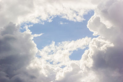 Low angle view of clouds in sky