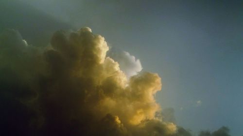 Low angle view of sky at sunset