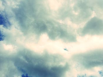 Low angle view of cloudy sky