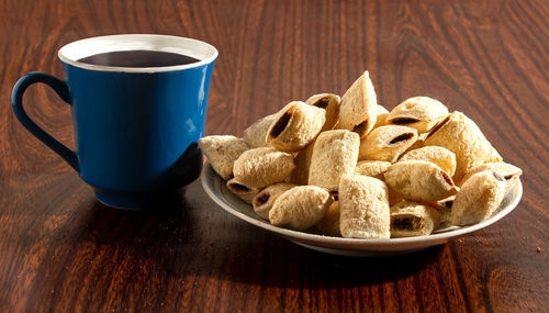 Close-up of coffee on table