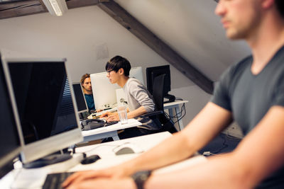 People working on table