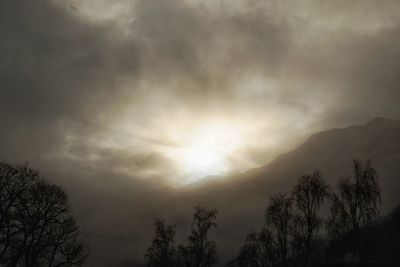 Low angle view of cloudy sky
