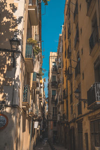 Old town streets in barcelona 