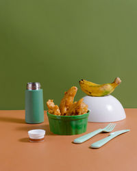 Close-up of food on table